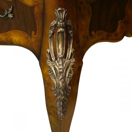 Schreibtisch "Louis Inlaid Writing Table" in Burl, Leder braun
