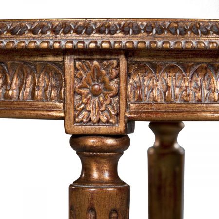 "Side Table Philippe Leather Top" - Kleiner Tisch