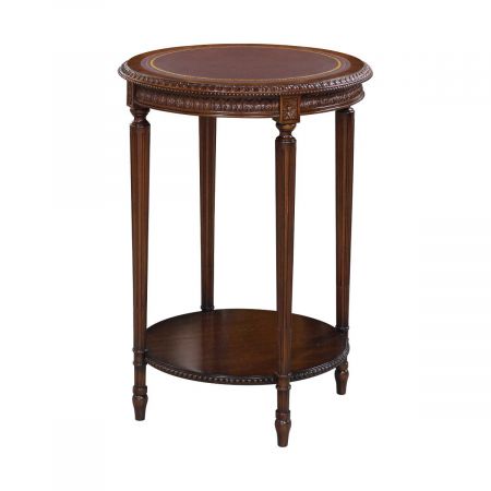 "Side Table Philippe Leather Top" - Kleiner Tisch