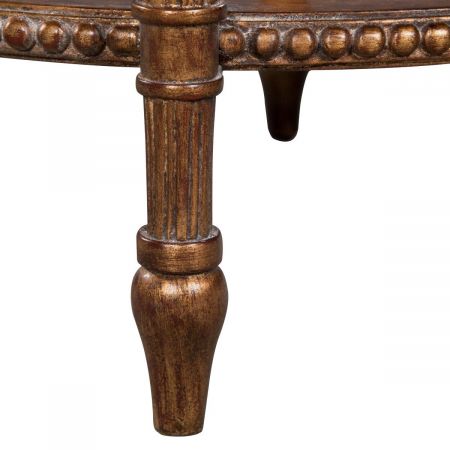 "Side Table Philippe Leather Top" - Kleiner Tisch