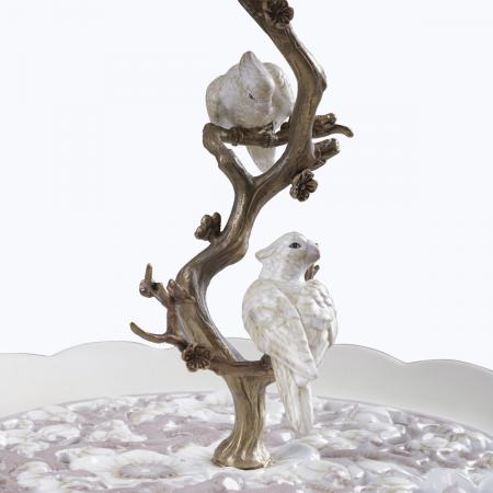 Porzellanetagere mit Vögel