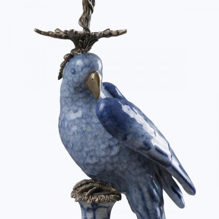 Porzellan Kerzenständer Papagei Vogel Rechts