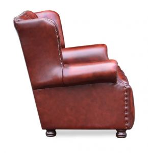 "Abigail" original Chesterfield Sofa Echtleder 4-Sitzer englisches Ledersofa