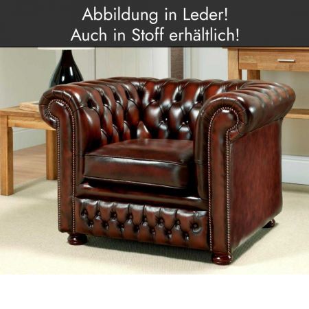 Chesterfield Sessel "Austin" (Abb. in Leder)