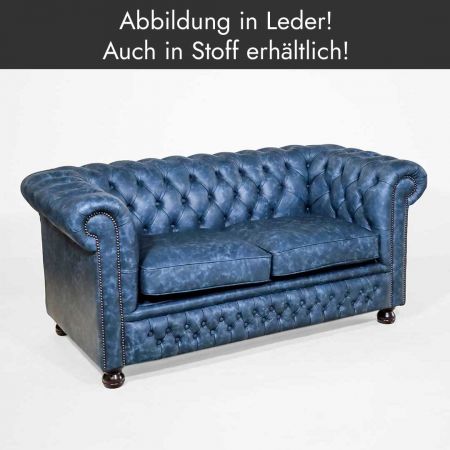 Chesterfield Stoffsofa "Austin" 2-Sitzer Original englisch