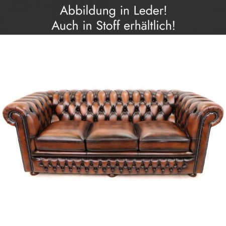 Chesterfield Stoffsofa "Austin" 3-Sitzer Original englisch