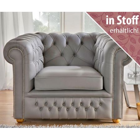 Chesterfield Sessel "Carter" in Stoff