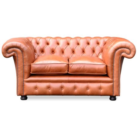 "Dexter" Chesterfield Sofa 2-Sitzer Echtleder