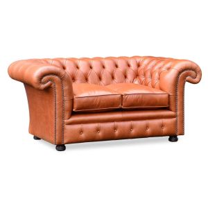 "Dexter" Chesterfield Sofa 2-Sitzer Echtleder