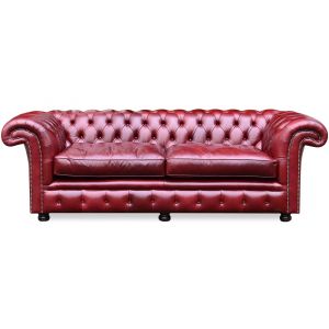 "Dexter" 4-Sitzer Original englisches Chesterfield Ledersofa