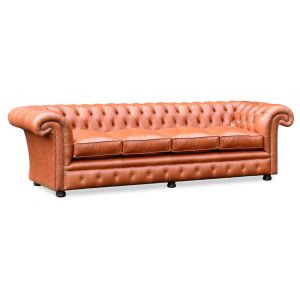 "Dexter" 4-Sitzer Original englisches Chesterfield Ledersofa