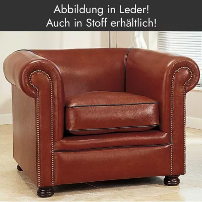 Chesterfield Sessel "Dylan" (Abb. in Leder)