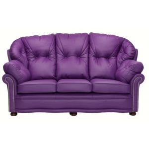 "Eleanor" original Chesterfield Sofa Echtleder 3-Sitzer englisches Ledersofa