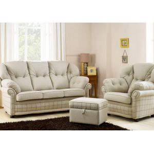 "Eleanor" original Chesterfield Sofa Echtleder 4-Sitzer englisches Ledersofa