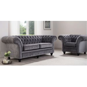 Chesterfield Ledersofa "Empire" 4-Sitzer Original englisch