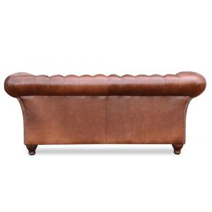 Chesterfield Sofa "Empire" original Echtleder 3-Sitzer englisches Ledersofa
