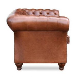 Chesterfield Ledersofa "Empire" 4-Sitzer Original englisch