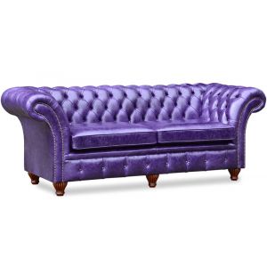 Chesterfield Ledersofa "Empire" 4-Sitzer Original englisch