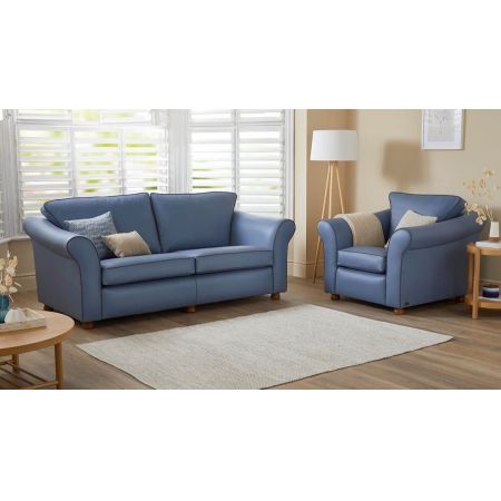 "Gianna" original Chesterfield Sofa Echtleder 4-Sitzer englisches Ledersofa