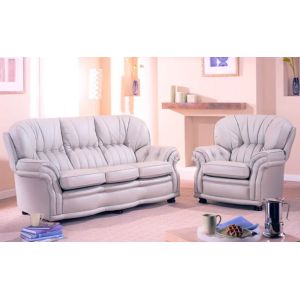 "Hailey" original Chesterfield Sofa Echtleder 3-Sitzer englisches Ledersofa