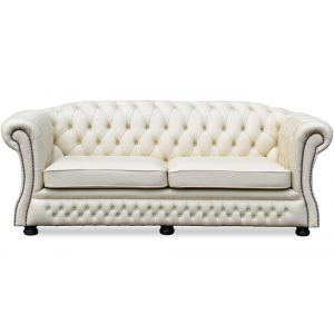"Jaxon" original Chesterfield Sofa Echtleder 3-Sitzer englisches Ledersofa