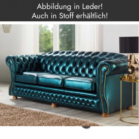 "Jaxon" 4-Sitzer Original englisches Chesterfield Stoffsofa