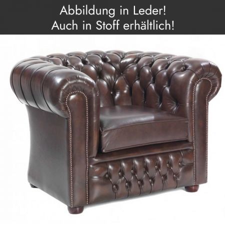 Chesterfield Sessel "Windsor Classic" (Abb. in Leder)