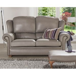 "Nora" Chesterfield Sofa original 2-Sitzer Echtleder