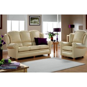 "Nora" Chesterfield Sofa original 2-Sitzer Echtleder