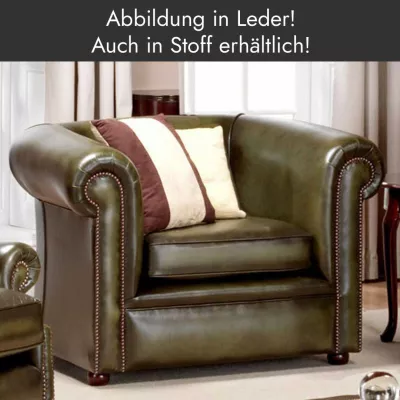 Chesterfield Sessel "Plain Carter" (Abb. in Leder)