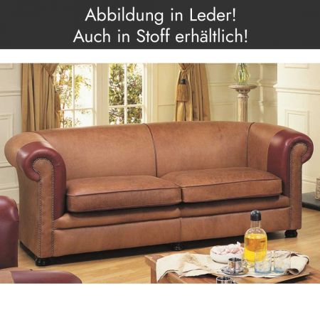 "Nathan Plain" 2-Sitzer Original englisches Chesterfield Stoffsofa