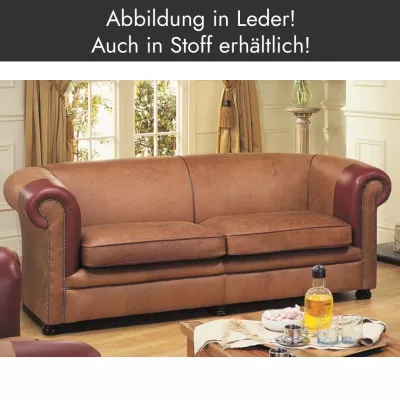 "Nathan Plain" 3-Sitzer Original englisches Chesterfield Stoffsofa