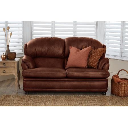 "Sophia" Chesterfield Sofa original 2-Sitzer Echtleder