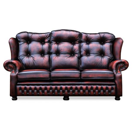 "Taylor" 4-Sitzer Original englisches Chesterfield Ledersofa