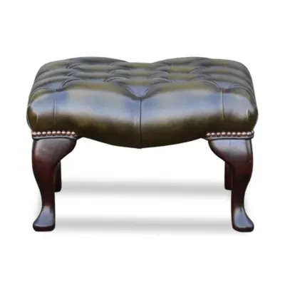 "Queen Anne Square" Chesterfield Hocker, Chesterfield Fußhocker aus England