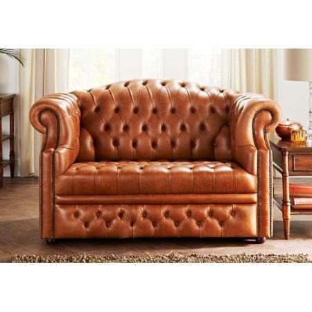 Chesterfield Buttonseat Sofa "Hugo" 2-Sitzer