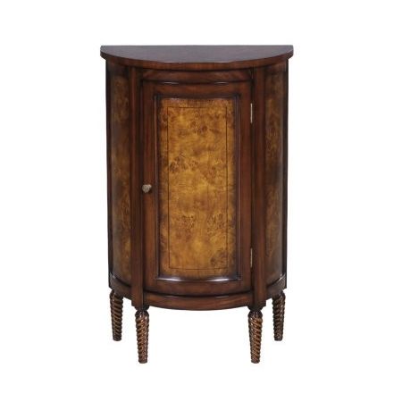 Half Round Side Cabinet Burl