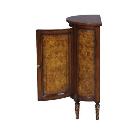 Half Round Side Cabinet Burl