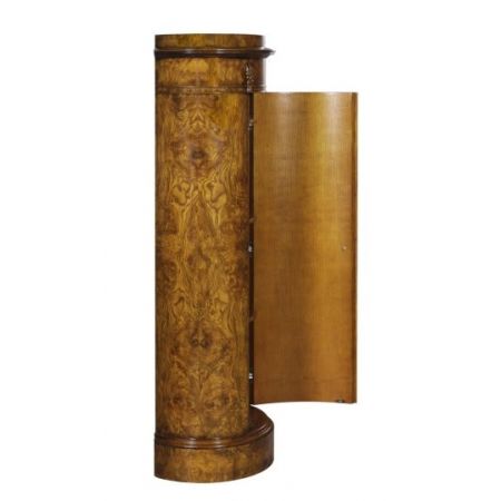 Runder Art déco Stil Schrank "Wellington", Medium, mit 3 Regalböden