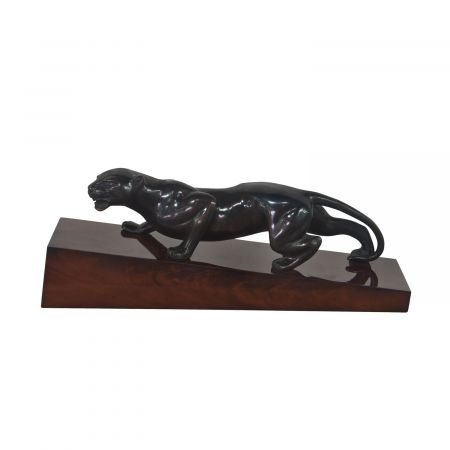 "Pirschender Puma" Bronzefigur