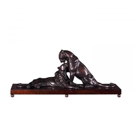 "Zwei Tiger" Bronzefigur