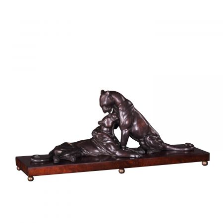 "Zwei Tiger" Bronzefigur