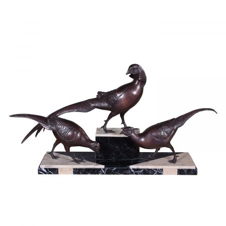 "Drei Fasane" Bronzefiguren