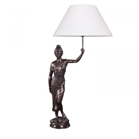 "Justicia Lampe" Bronzefigur Bronzelampe