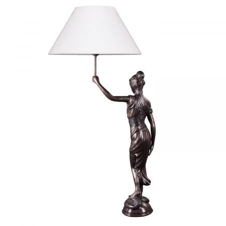 "Justicia Lampe" Bronzefigur Bronzelampe