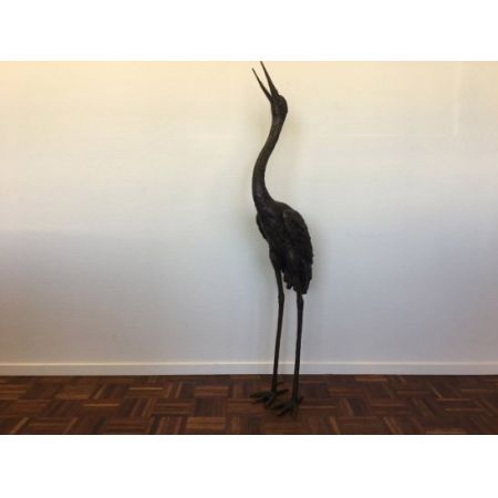 Paar Bronzefiguren "2 Kraniche", Antique Finish