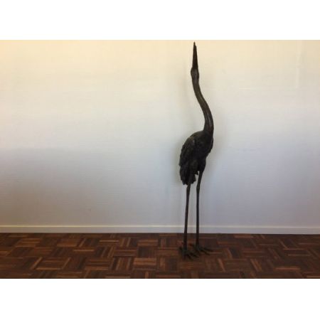 Paar Bronzefiguren "2 Kraniche", Antique Finish