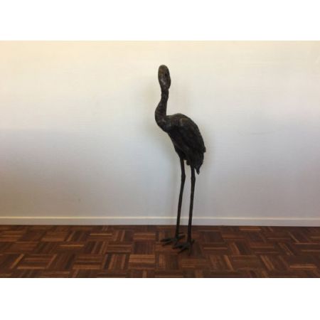 Paar Bronzefiguren "2 Kraniche", Antique Finish