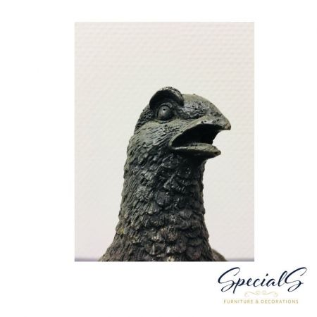 "Schneehuhn auf Marmorsockel" Bronzefigur