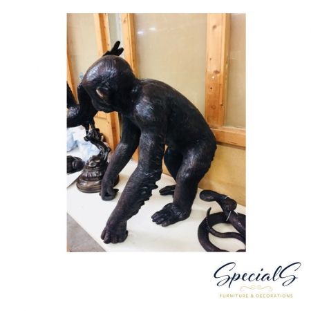 "Schimpanse" Bronzefigur
